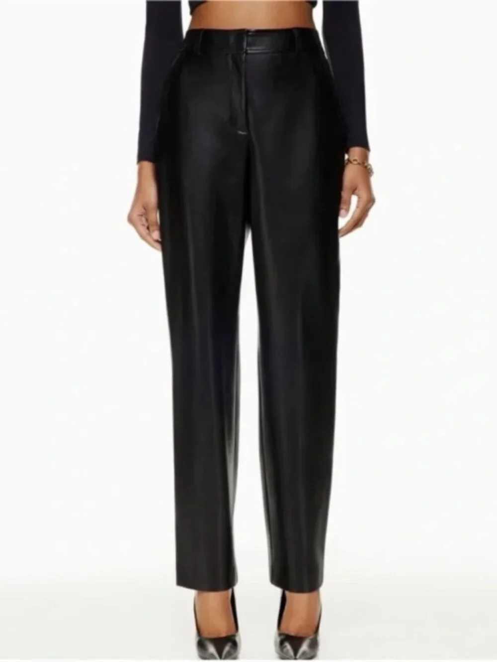 Aritzia Babaton PU Leather Pants Size 0
